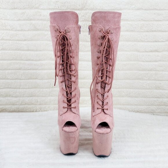 Flamingo 1051FS Blush 8" High Heel Ankle Calf Boot - Picture 7 of 9